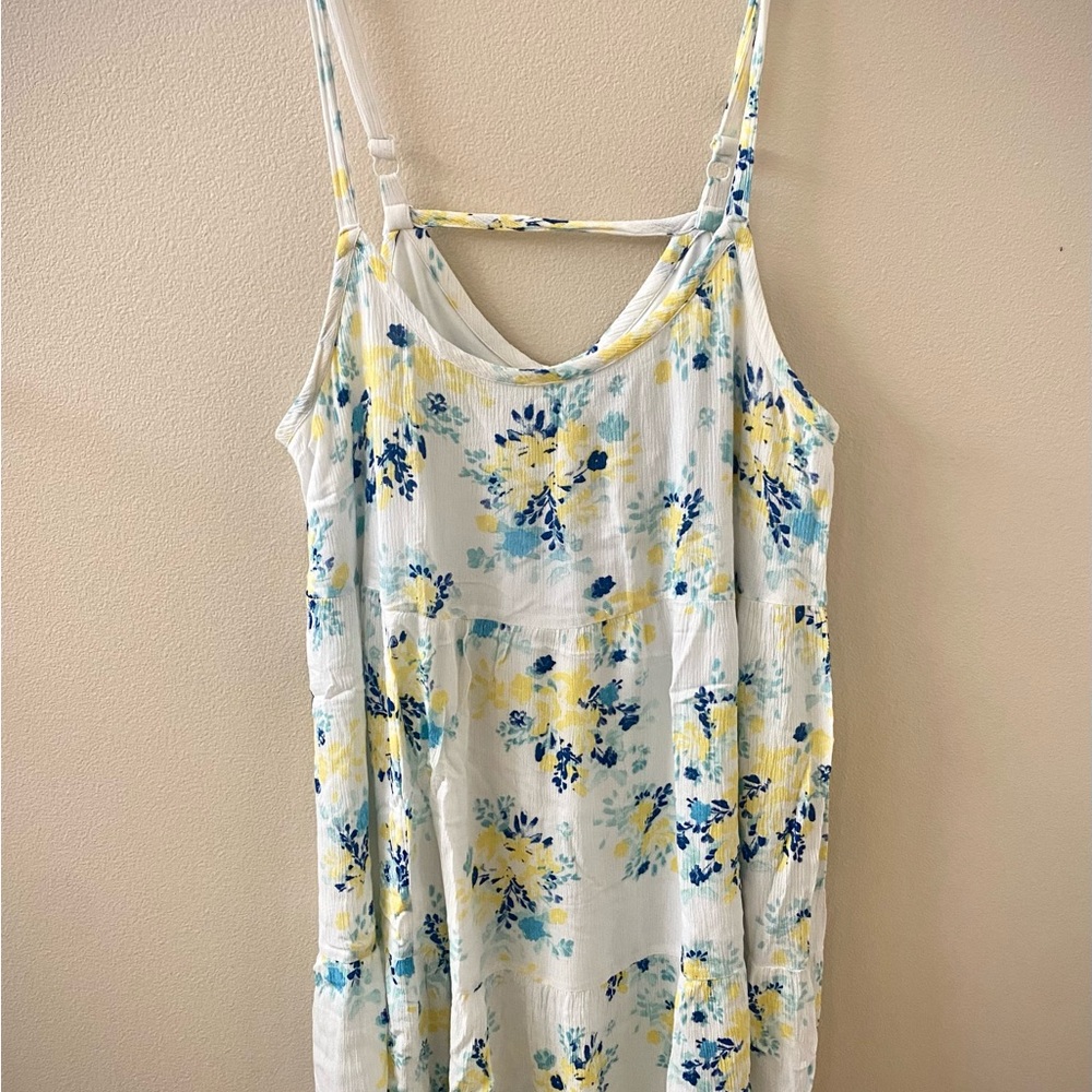 Torrid Floral Dress - White, Blue, Yellow